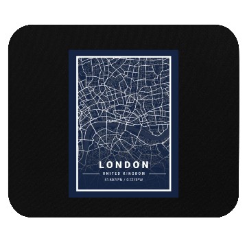 Discover London Light City Map Blueprint design Mouse Pads