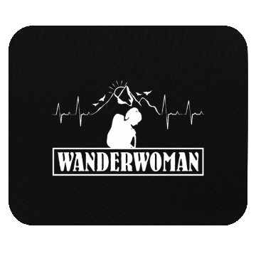 Discover Wanderwoman Mountaineering Hiking Women Mouse Pads