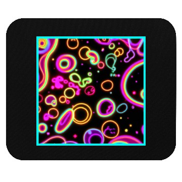Discover Colorful Circle Neon Patterns Art Design Mouse Pads