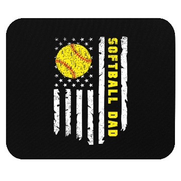 Discover Softball Dad fathers day Mouse Pads