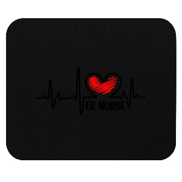 Discover ER Nurse, heart beat Mouse Pads