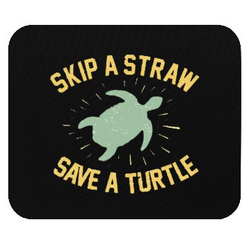 Discover Skip a Straw Save a Turtle Mouse Pads