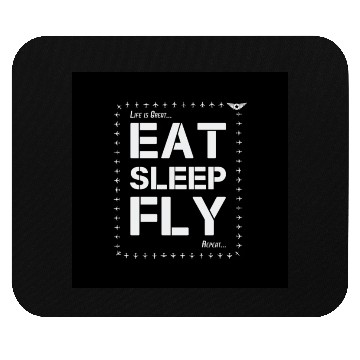 Discover Eat Sleep Fly Repeat - Airplane Pilot Apparel Mouse Pads