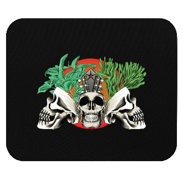 Discover Skull Plant of the blood moon night light Mouse Pads