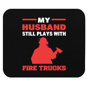 Discover Husband Firefighter Engineman Mouse Pads