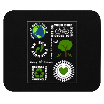 Discover Green Eco Friendly Save Our Planet Earth Mouse Pads