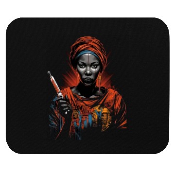 Discover African American Nurse Afro Woman Syringe Nursing Mouse Pads
