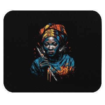 Discover African American Nurse Afro Woman Syringe Nursing Mouse Pads