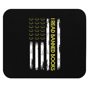 Discover I Read Banned Books Retro USA Flag Reading Mouse Pads
