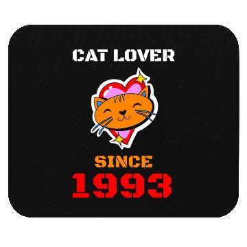 Discover Cat lover since 1993 Mouse Pads