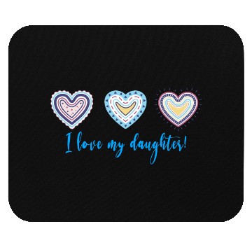 Discover I Love My Daughter Modern Boho Style Mouse Pads