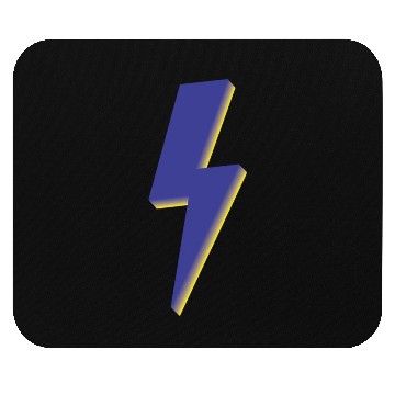 Discover Lightning Bolt Blue 3D Mouse Pads