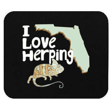 Discover Florida Chameleon I Love Herping Mouse Pads