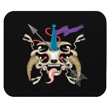 Discover Evil alien skull with a tongue Mouse Pads