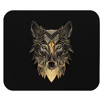 Discover Geometric wolf head Mouse Pads