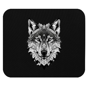 Discover Geometric wolf head Mouse Pads