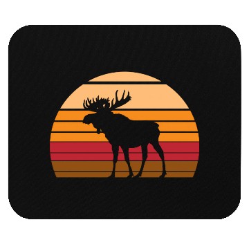 Discover Moose Sunset Animal Mouse Pads