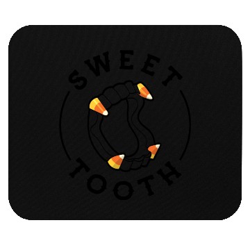 Discover Halloween Candy Corn Fangs Sweet Tooth Mouse Pads