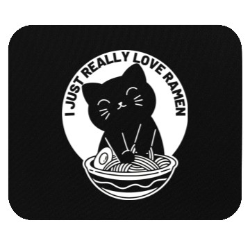Discover I Just Really Love Ramen Cat Lover Mouse Pads