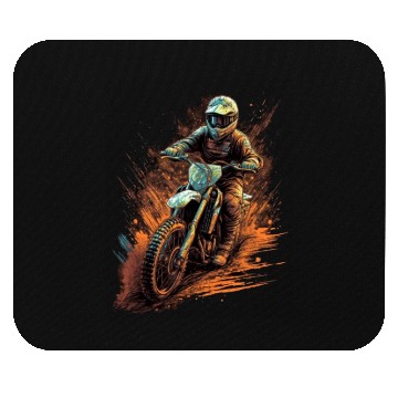 Discover Dirt Bike Offroad Riding Motocross Biker Mouse Pads