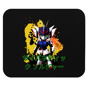 Discover Chibi Mecha: A Cute Cyberpunk Design 9 Mouse Pads