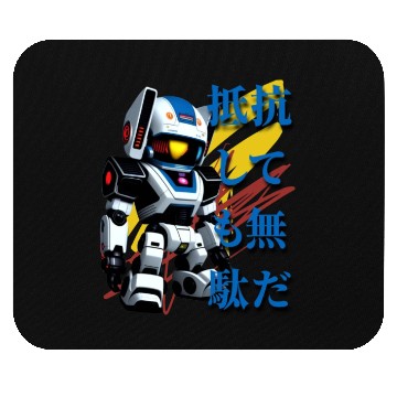 Discover Chibi Mecha: A Cute Cyberpunk Design 5 Mouse Pads