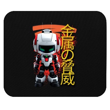 Discover Chibi Mecha: A Cute Cyberpunk Design 7 Mouse Pads