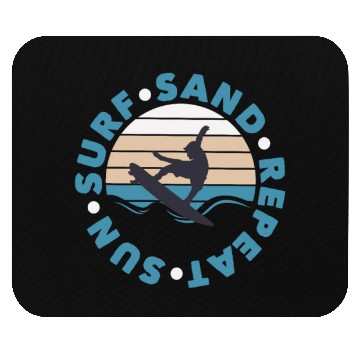 Discover Sun Surf Sand Repeat Surfing Mouse Pads Mouse Pads