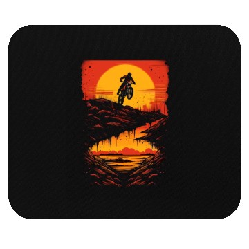 Discover Dirt Bike Jumping Dirt Mound Motorcycle Biker Mouse Pads