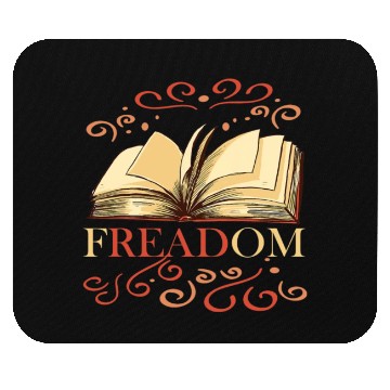 Discover Freadom book lover book worm reading librarian Mouse Pads