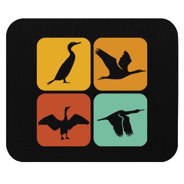 Discover Retro Cormorant Birds I Aesthetic I Cormorant Bird Mouse Pads