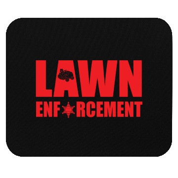 Discover Funny Lawn Enforcement Outfit Grass Cutting Mouse Pads