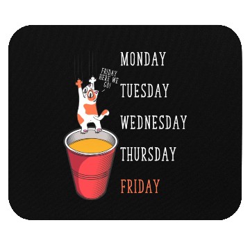 Discover Cat Lover Funny Weekend Party Mouse Pads