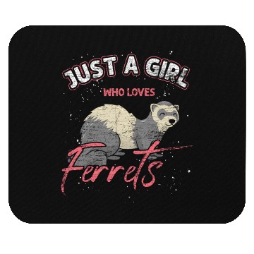 Discover Girl Love Ferret Mouse Pads
