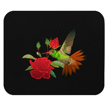 Discover Hummingbird With Flower Mouse Pads