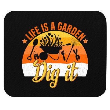 Discover Life is a Garden Dig it Succulent Gardening Grass Mouse Pads