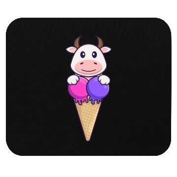 Discover Cute Cow With Sweet Ice Cream Mouse Pads