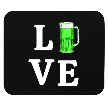 Discover Love Green Beer Mouse Pads