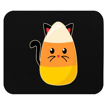 Discover Candy Corn Cat Halloween Mouse Pads