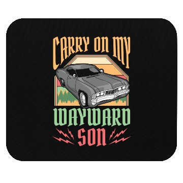 Discover Carry On My Wayward Son Supernatural Mouse Pads