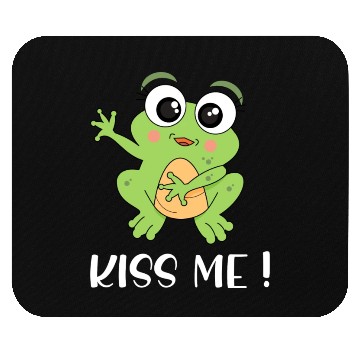 Discover Cartoon Kids Frog I Kiss Me Frog Motif 1 Mouse Pads