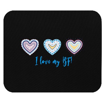 Discover I Love My Bf Modern Boho Style Mouse Pads