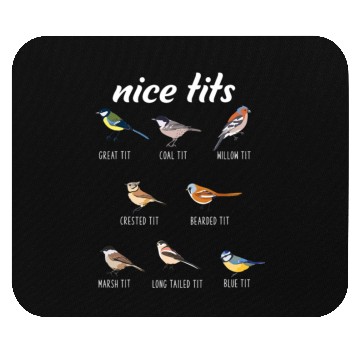 Discover Funny Nice Tits Birdwatching Bird Watching Birding Mouse Pads