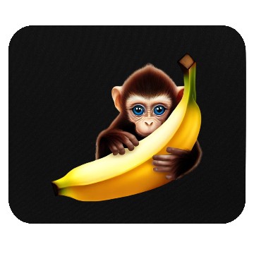 Discover Monkey hide and seek banana Mouse Pads