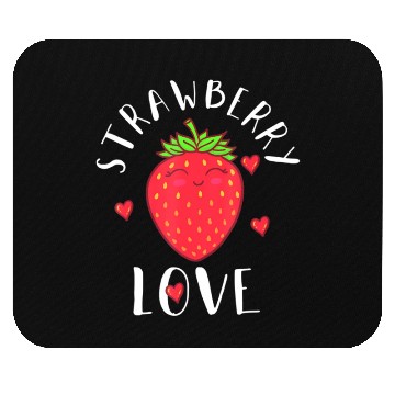Discover Strawberry Love Lover Fruit Smiling Farmer Greengr Mouse Pads