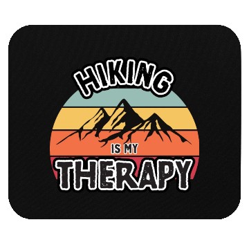 Discover Hiking is my therapy retro color mountains Mouse Pads
