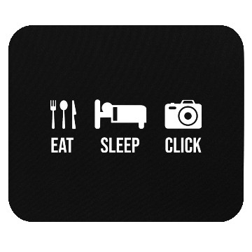 Discover Eat Sleep Click Photography Design Mouse Pads