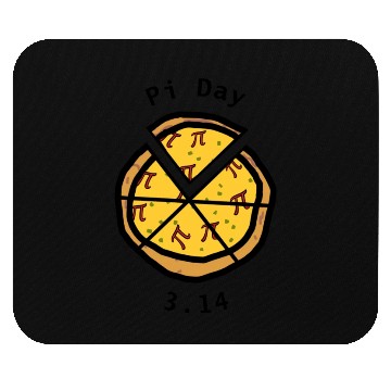 Discover Pi Day 314 Pizza Topped with Pi Symbol Mouse Pads