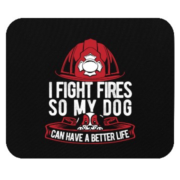 Discover Firefighter Thin Red Line Dog Mouse Pads