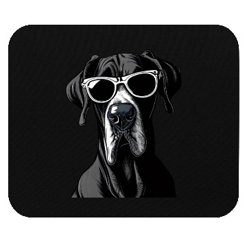 Discover GREAT DANE WEARING SUNGLASSES PETS Mouse Pads